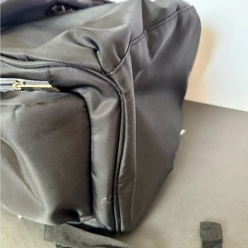 Sleek Black Multi-Pocket Baby Diaper Backpack black
